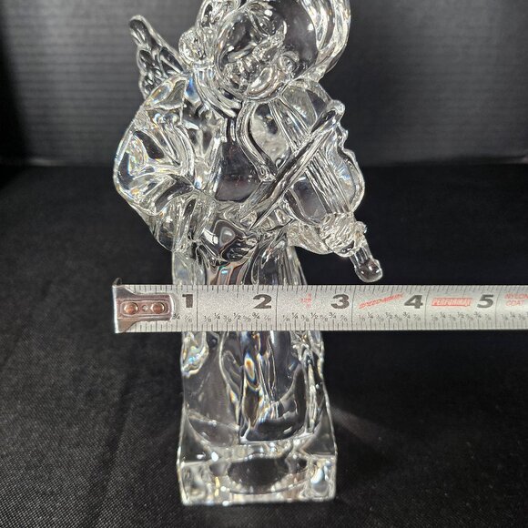 Vintage Mikasa Herald Collection Angelic Violin Angel Heavy Crystal Figurine - Picture 9 of 13